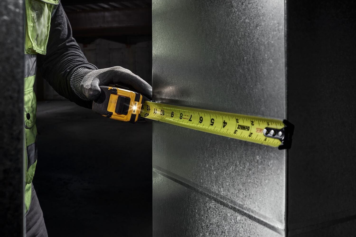 END USER USING TAPE WITH LIGHT ON IN LOW-LIGHT WORK AREA